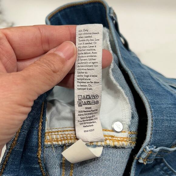 SPANX High Rise Flare Jeans Vintage Boho Indigo Wide Leg Size MP - Picture 8 of 14